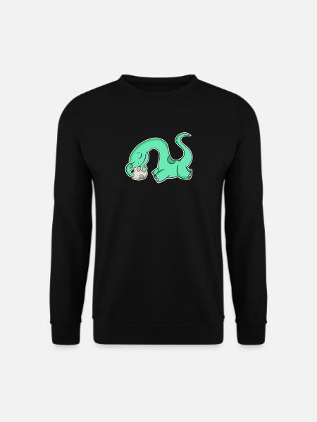 Dino with Baby Dino - Dinosaur - Unisex Sweatshirt - black