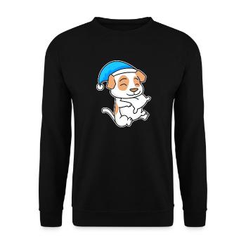 Jack Russell Terrier Sleeping Fatigue Dog - Unisex Sweatshirt - black - Front - Alina (178cm) & Michal (187cm)