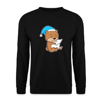 Shiba Inu Sleeping Fatigue Dog - Unisex Sweatshirt - black - Front - Alina (178cm) & Michal (187cm)