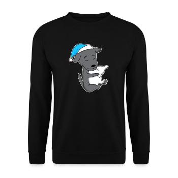 Italienisches Windspiel Schlafen Müdigkeit Hund - Unisex Pullover - Schwarz - Vorne - Alina (178cm) & Michal (187cm)