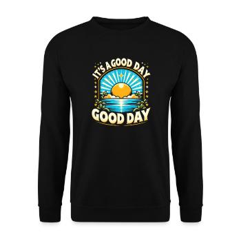 It's a Good Day for a Good Day - Sun & Sea - Unisex Sweatshirt - black - Front - Alina (178cm) & Michal (187cm)