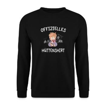 Offizielles Hüttenshirt - Unisex Pullover - Schwarz - Vorne - Alina (178cm) & Michal (187cm)