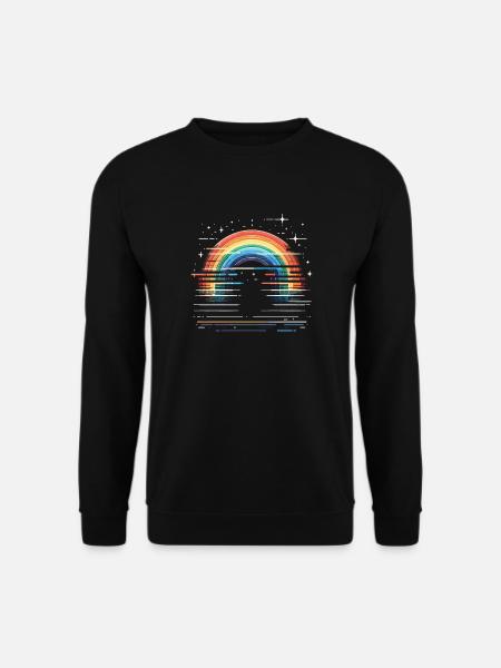 Rainbow Star Glitter - Unisex Sweatshirt - black