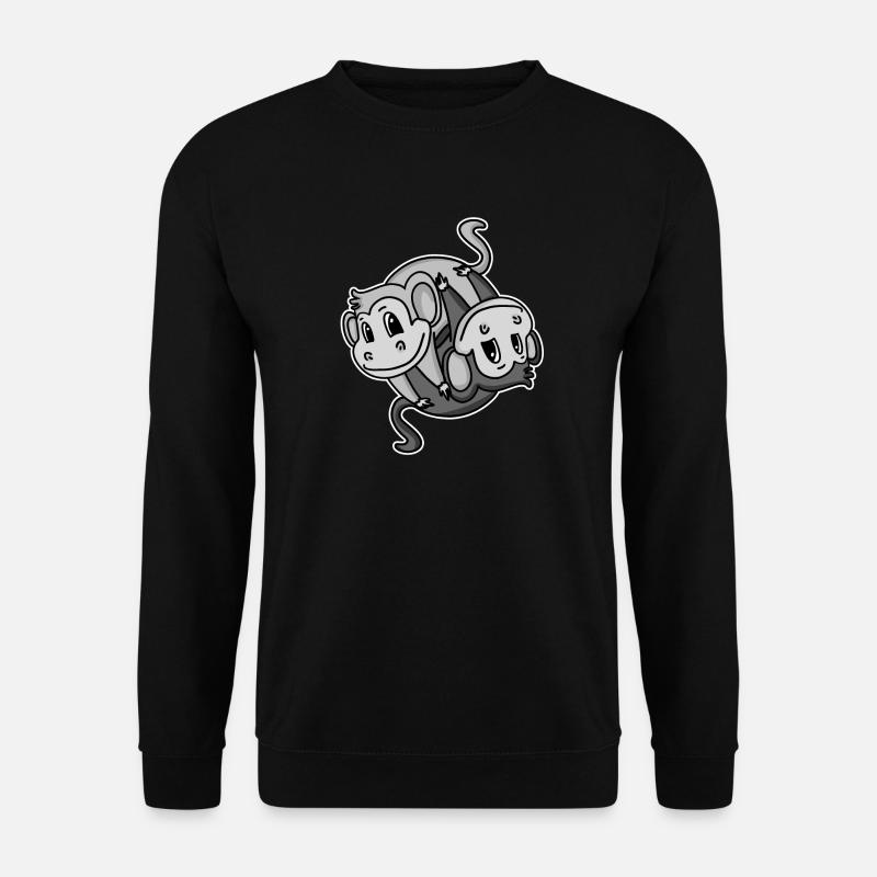 Signe Yin Yang Singe - Sweat-shirt Unisexe - noir