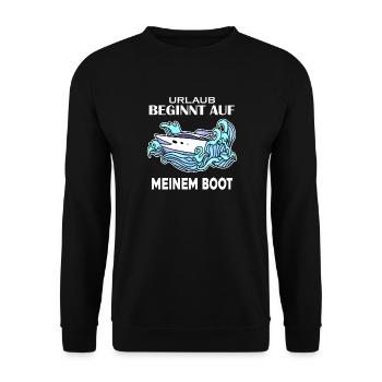 Boot - Unisex Pullover - Schwarz - Vorne - Alina (178cm) & Michal (187cm)
