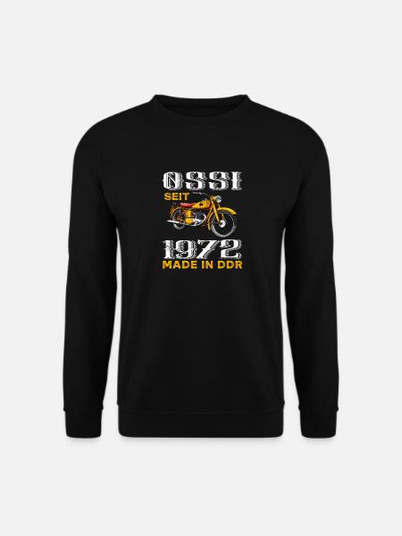 DDR Osten Ossi Ostdeutschland 1972 Geburtstag - Unisex Pullover - Schwarz