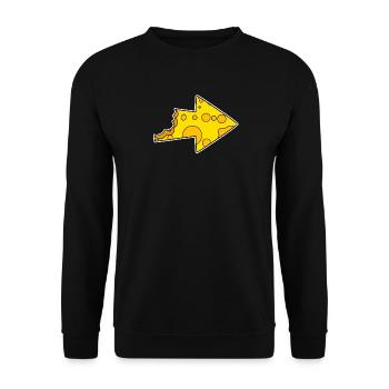 Arrow Cheese - Unisex Sweatshirt - black - Front - Alina (178cm) & Michal (187cm)