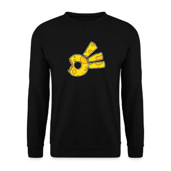 Symbole de la comète du fromage - Sweat-shirt Unisexe - noir - Devant - Alina (178cm) & Michal (187cm)