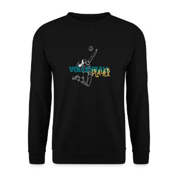 Volley Dive: Dynamic Player Duo - Unisex Sweatshirt - black - Front - Alina (178cm) & Michal (187cm)
