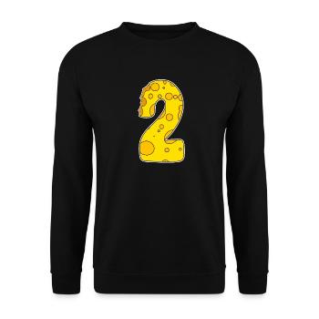 Number 2 - Two - Second - Unisex Sweatshirt - black - Front - Alina (178cm) & Michal (187cm)
