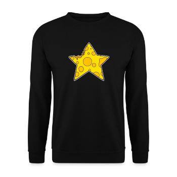 Cheese Star - Unisex Sweatshirt - black - Front - Alina (178cm) & Michal (187cm)