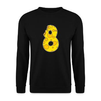Number 8 Eight - Unisex Sweatshirt - black - Front - Alina (178cm) & Michal (187cm)