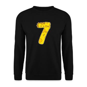 Graphique 7 - Sweat-shirt Unisexe - noir - Devant - Alina (178cm) & Michal (187cm)