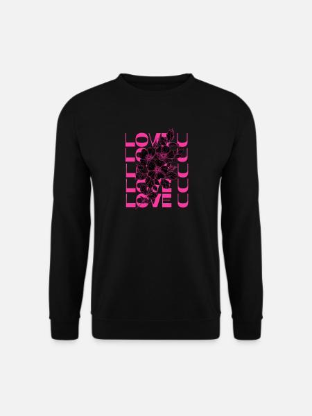 LOVE U PINK - Sweat-shirt Unisexe - noir