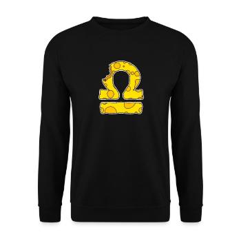 Zodiac sign Libra Symbol - Unisex Sweatshirt - black - Front - Alina (178cm) & Michal (187cm)
