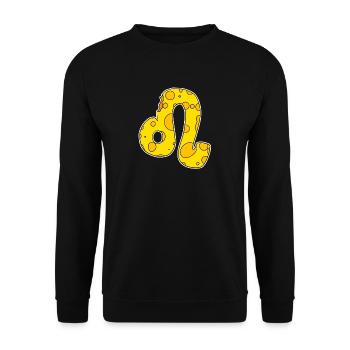 Zodiac sign Leo Symbol - Unisex Sweatshirt - black - Front - Alina (178cm) & Michal (187cm)
