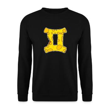 Symbole du signe du zodiaque Gémeaux - Sweat-shirt Unisexe - noir - Devant - Alina (178cm) & Michal (187cm)