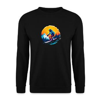Équipe de ski Skieur École de ski Ski Équipe de ski - Sweat-shirt Unisexe - noir - Devant - Alina (178cm) & Michal (187cm)
