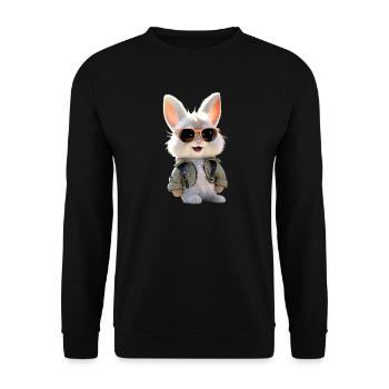 Lapin lapin lièvre lapin cadeau lapins mignons - Sweat-shirt Unisexe - noir - Devant - Alina (178cm) & Michal (187cm)