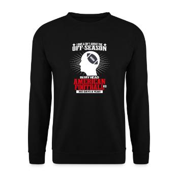 American Football Star USA Sport Off-Season - Unisex Pullover - Schwarz - Vorne - Alina (178cm) & Michal (187cm)