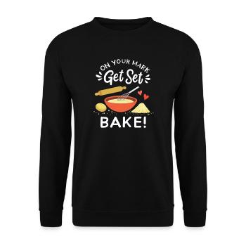 Backen Bäcker Hobbybäcker - Unisex Pullover - Schwarz - Vorne - Alina (178cm) & Michal (187cm)