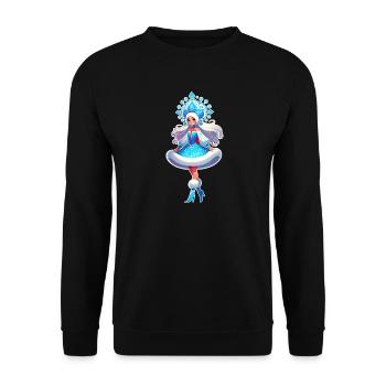 Ded Moroz Snegurotschka russischer Weihnachtsmann - Unisex Pullover - Schwarz - Vorne - Alina (178cm) & Michal (187cm)