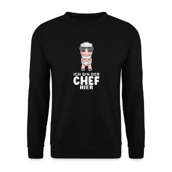 Schaf - Unisex Pullover - Schwarz - Vorne - Alina (178cm) & Michal (187cm)