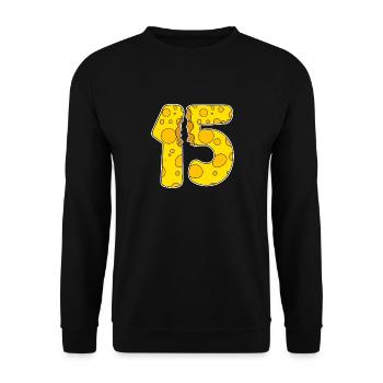 15 ans de Funny Cheese - Sweat-shirt Unisexe - noir - Devant - Alina (178cm) & Michal (187cm)