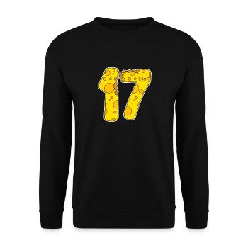 17 Year Old Funny Cheese - Unisex Sweatshirt - black - Front - Alina (178cm) & Michal (187cm)