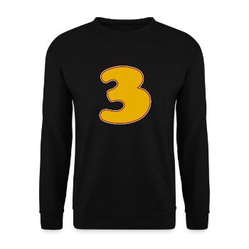 3 - Drei - Unisex Pullover - Schwarz - Vorne - Alina (178cm) & Michal (187cm)