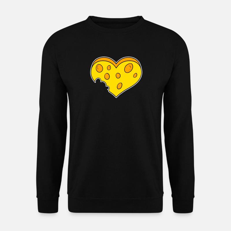 Käse Herz - Unisex Pullover - Schwarz