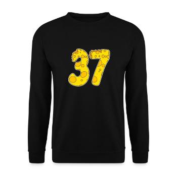 37 ans Lustig Käse - Sweat-shirt Unisexe - noir - Devant - Alina (178cm) & Michal (187cm)