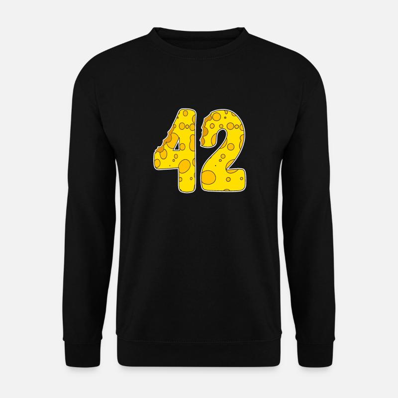 42 Jahre Lustig Käse - Unisex Pullover - Schwarz