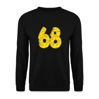 68 Jahre Lustig Käse - Unisex Pullover - Schwarz - Vorne - Alina (178cm) & Michal (187cm)