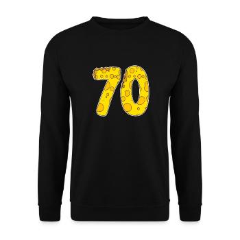 70 ans de fromage Lustig - Sweat-shirt Unisexe - noir - Devant - Alina (178cm) & Michal (187cm)