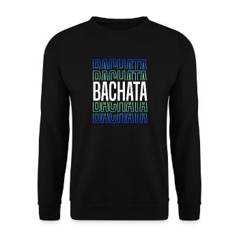 Bachata Lettering for Sensual Dancing - Unisex Sweatshirt - black - Front - Alina (178cm) & Michal (187cm)