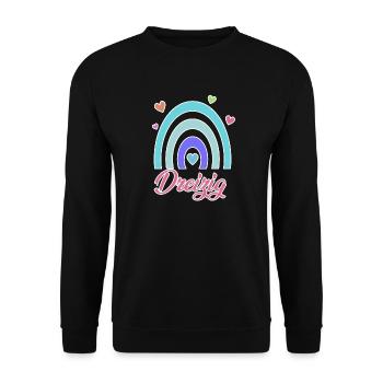 30. Geburtstag Regenbogen Vintage - Unisex Pullover - Schwarz - Vorne - Alina (178cm) & Michal (187cm)