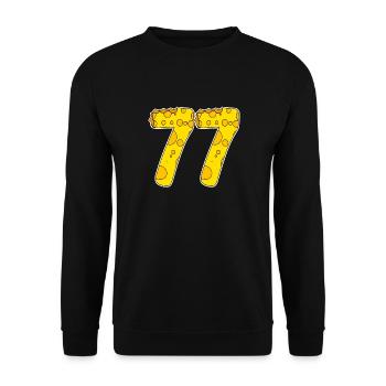 77 ans de Lustig Käse - Sweat-shirt Unisexe - noir - Devant - Alina (178cm) & Michal (187cm)
