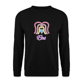 1. Geburtstag Regenbogen Baby Motiv - Unisex Pullover - Schwarz - Vorne - Alina (178cm) & Michal (187cm)