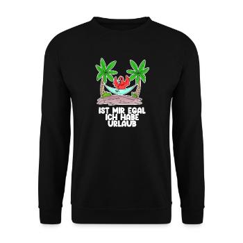 Urlaub Spruch Sprüche - Unisex Pullover - Schwarz - Vorne - Alina (178cm) & Michal (187cm)