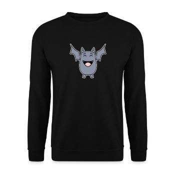 laughing bat - Unisex Sweatshirt - black - Front - Alina (178cm) & Michal (187cm)