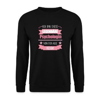 Psychologin Psychologie süßes Geschenk - Unisex Pullover - Schwarz - Vorne - Alina (178cm) & Michal (187cm)