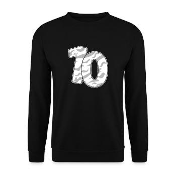 10 - Unisex Pullover - Schwarz - Vorne - Alina (178cm) & Michal (187cm)