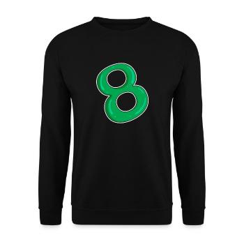 Eight - 8 - Green - Unisex Sweatshirt - black - Front - Alina (178cm) & Michal (187cm)