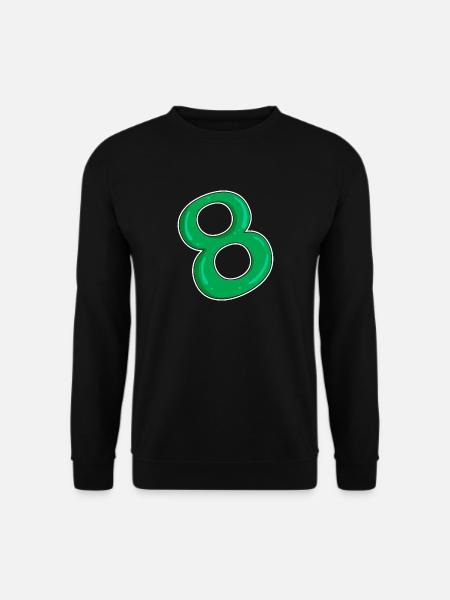 Eight - 8 - Green - Unisex Sweatshirt - black