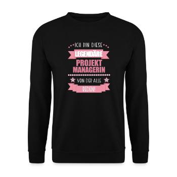 Projektmanagerin Projektmanagement Geschenk - Unisex Pullover - Schwarz - Vorne - Alina (178cm) & Michal (187cm)