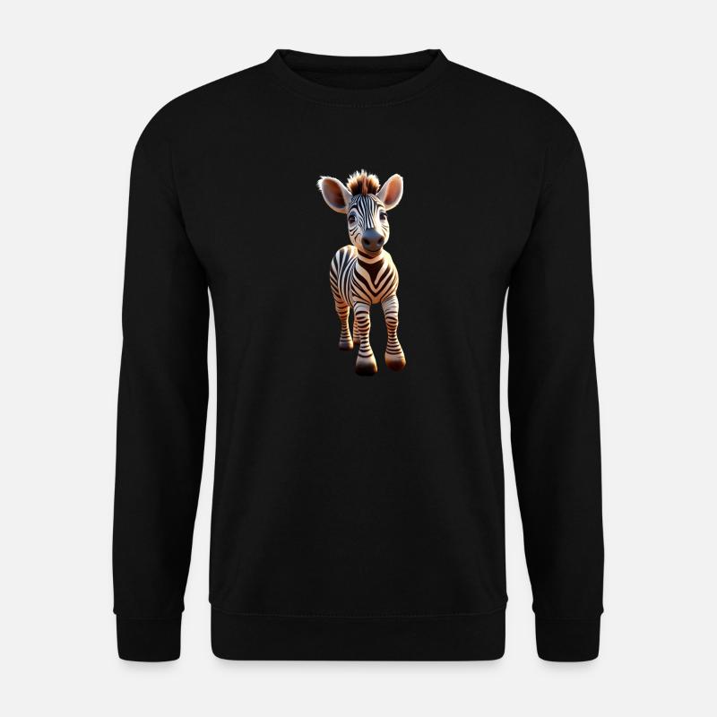 Zebra Afrika Ich Liebe Süße Zebras Wildnis Zebra - Unisex Pullover - Schwarz
