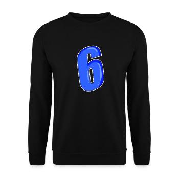 Number 6 Number - Unisex Sweatshirt - black - Front - Alina (178cm) & Michal (187cm)