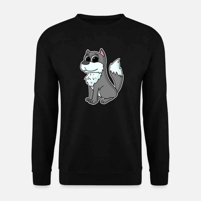 Wolf Tier - Unisex Pullover - Schwarz