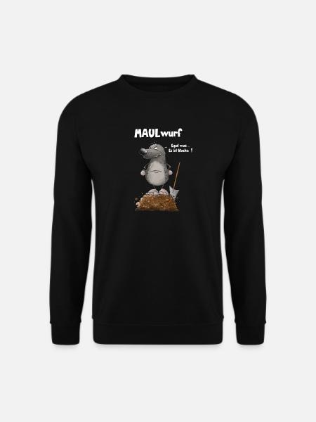 Schlechte Laune Nö Maulwurf Wortspiel - Unisex Pullover - Schwarz
